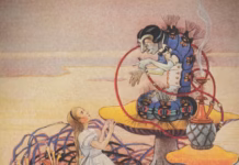 Alice’s Adventures in Wonderland by Lewis Carroll, illustrated by Gwynedd M. Hudson British Library : Alamy Stock Photo