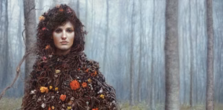 Blodeuwedd (2023), by J. Adam McGalliard Oil on canvas