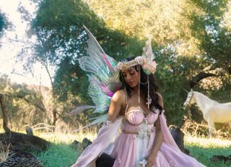 Follow photographer Elizabeth Elder on Instagram @emackphoto. Find model Courtney Allegra on Instagram @itscourtneyallegra. Visit the designers on Instagram—Firefly Path @fireflypath, Miss G Designs @missgdesigns, and wing maker L Marie @hellofaerie.