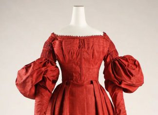 Fall of the Empire: Romanticism Through Dresses Dress, circa 1837, American. Silk. The Metropolitan Museum of Art, New York, Rogers Fund.