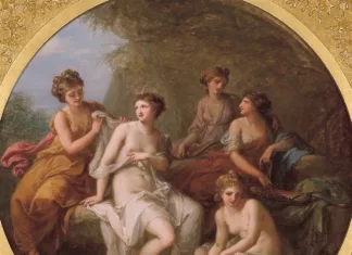 Diana and Her Nymphs Bathing (1778-87), by Angelica Kauffmann. Wikimedia Commons