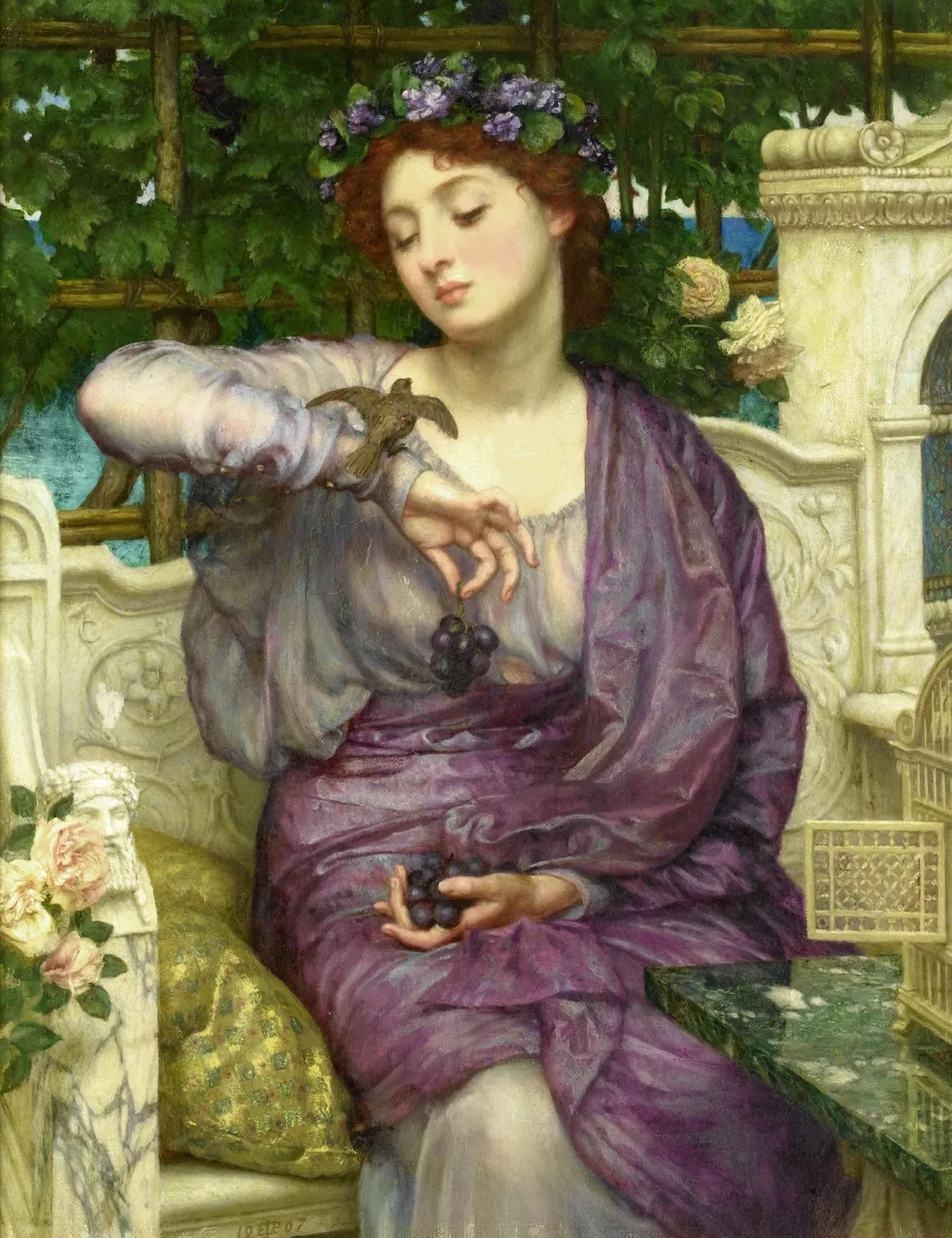 Lesbia and Her Sparrow (1907), by Edward John Poynter