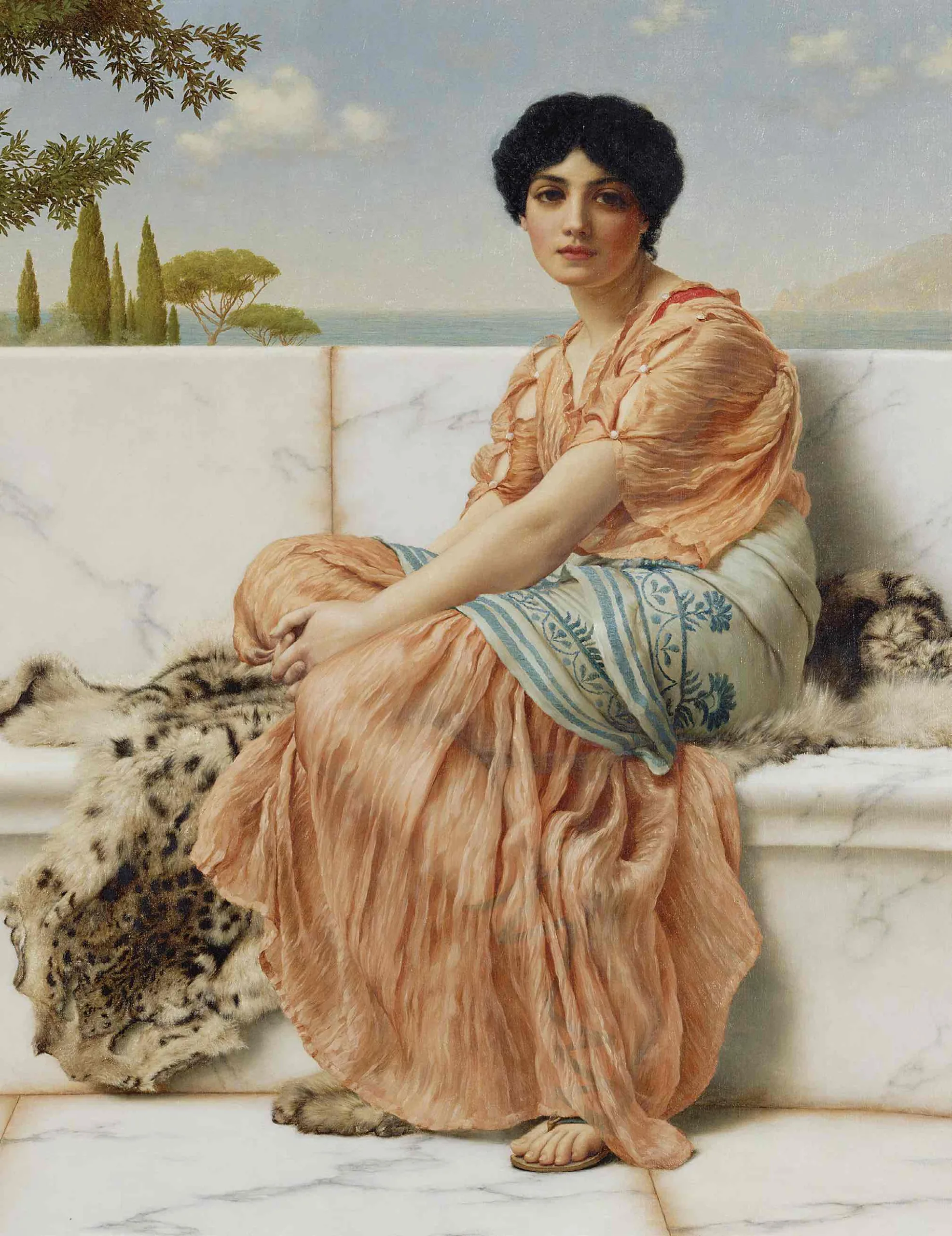 Sappho of Lesbos (1904), by John William Godward Sappho of Lesbos (1904), by John William Godward