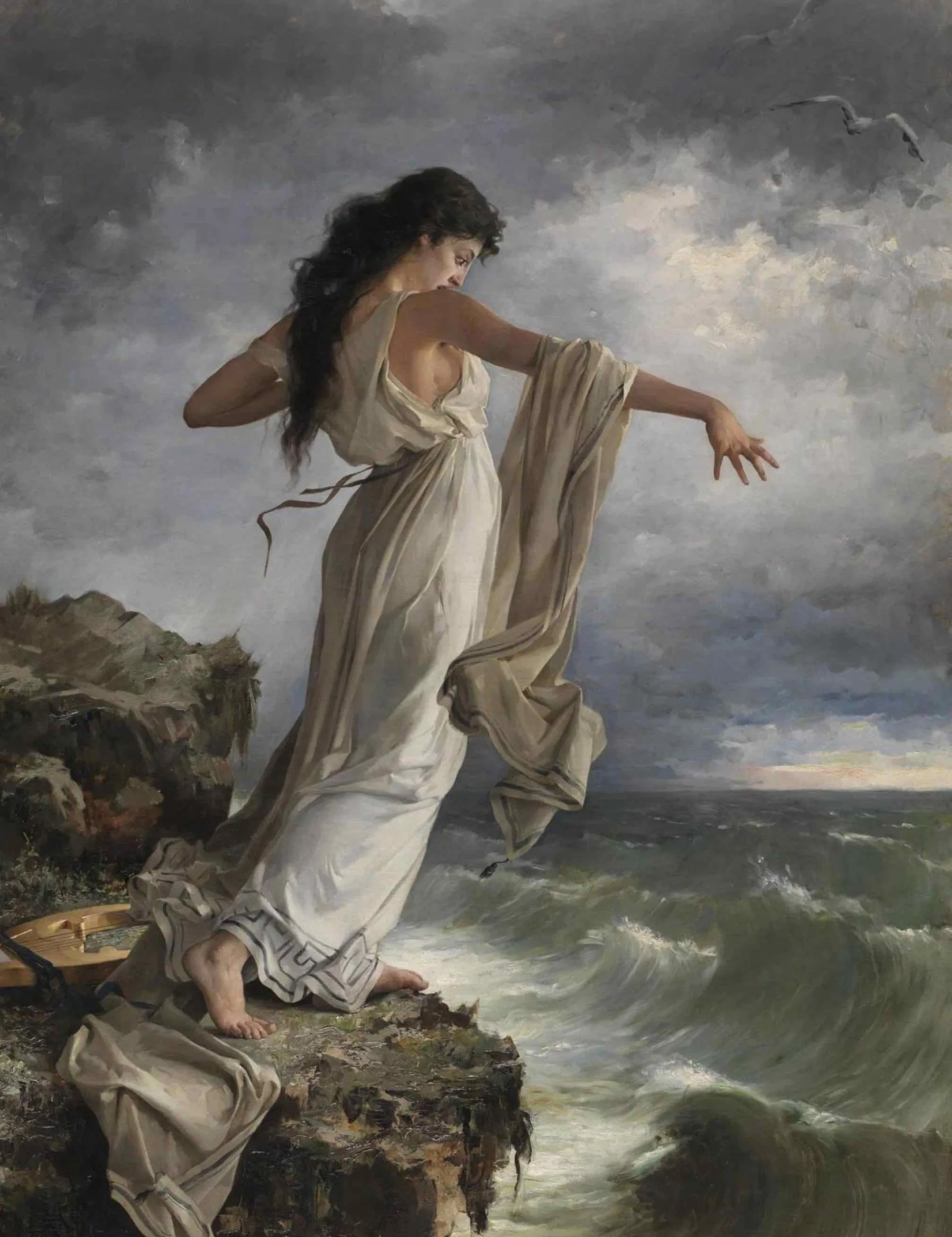 The Death of Sappho (1881), by Miguel Carbonell Selva | Courtesy Wikimedia Commons The Death of Sappho (1881), by Miguel Carbonell Selva | Courtesy Wikimedia Commons