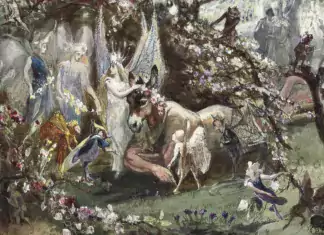 A Captivating Fantasy Photo Shoot Inspired by Unicorns and Fairies Titania and Bottom by John Anster Fitzgerald Artepics / Alamy Stock Photo